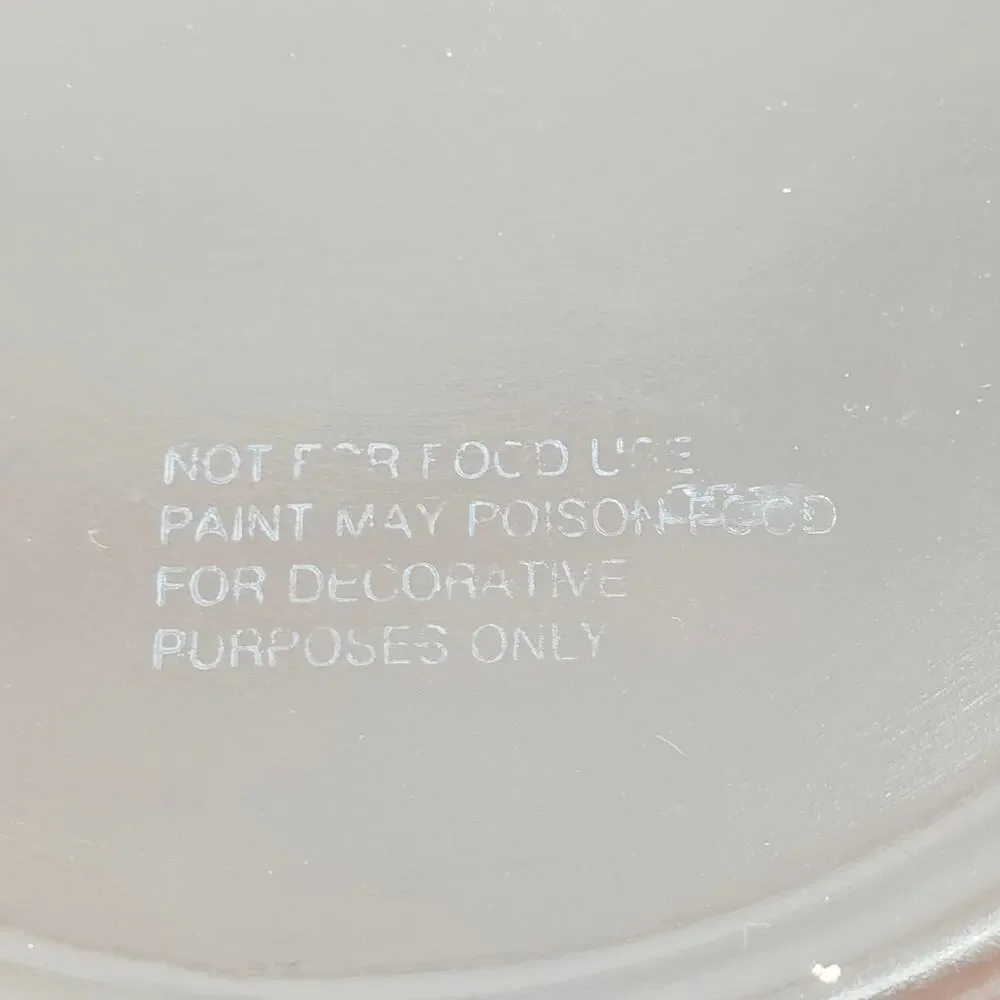 Vintage Handpainted Floral & Fauna Bird Tray Plate Ceramic Moody Cottagecore - Picture 5 of 9